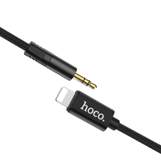HOCO kábel AUX Jack 3.5 mm Lightning UPA13 fekete - 3