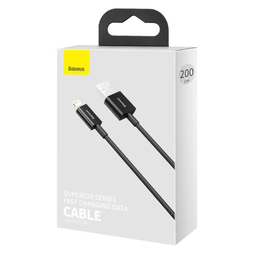 BASEUS USB A-Lightning kábel 2,4A Superior CALYS-C01 2 m fekete - 7