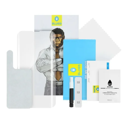 5D Mr. Monkey Glass - HUA P40 Pro átlátszó (UV Glass) üvegfólia - 2