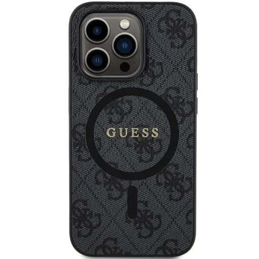 Original faceplate tok GUESS GUHMP15XG4GFRK iPhone 15 Pro Max-hoz (Kompatibilis Magsafe-fel / 4G Ring klasszikus logó / fekete) - 3