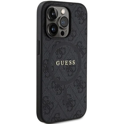 Original faceplate tok GUESS GUHMP15XG4GFRK iPhone 15 Pro Max-hoz (Kompatibilis Magsafe-fel / 4G Ring klasszikus logó / fekete) - 4