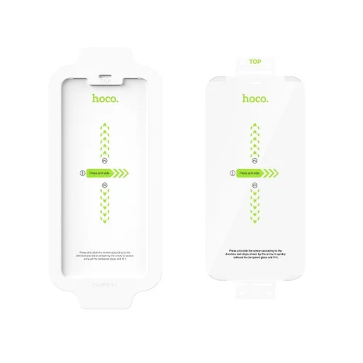 HOCO edzett üveg szett alumínium-dioxidos Könnyű Ragadás HD TELJES RAGASZTÁS iPhone 12 Pro Max-hoz (2 DB) A22 üvegfólia - 5