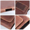 ROYAL Crazy Horse univerzális, vízszintes bőr övtok méret XL IPHONE 13 PRO MAX / 14 PRO MAX / SAMSUNG S21 PLUS / S20 FE / A50 / A51 5G / HUAWEI P30 PRO / P40 PRO / OPPO A98 5G barna tok thumbnail