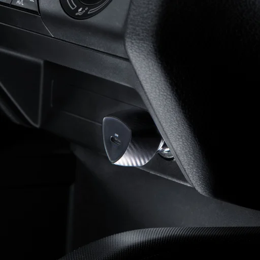 FORCELL F-ENERGY Carbon CC50-1C autós töltő Type C + Type C - Lightning kábel PD 3A 20W fekete - 9