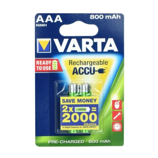 VARTA újratölthető akkumulátor R3 (AAA) 800 mAh 2 db - 1