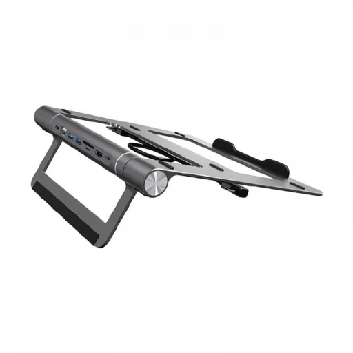 WiWU - Alumínium Laptop Állvány Dockoló Állomással (USB-C2+USB3.02+SD/TF+RJ45+HDMI (4k30Hz)) - 2