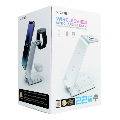 Vezeték nélküli töltőállvány X-ONE 3 az 1-ben 22W - 13