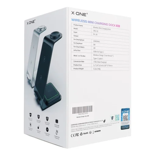 Vezeték nélküli töltőállvány X-ONE 3 az 1-ben 22W - 14