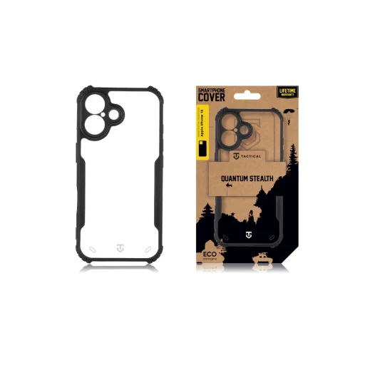 Tactical Quantum Stealth tok Apple iPhone 16 Clear/Black - 3