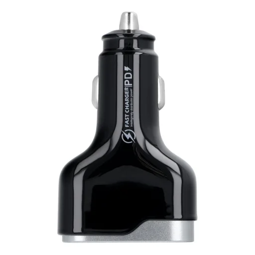 Autós töltő USB A + Type C PD QC3.0 3A 83W CC53-1A1C fekete - 6