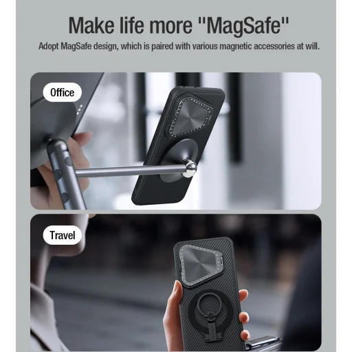 Nillkin CamShield Prop Magnetic tok Huawei Pura 70-hez Fekete - 3