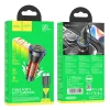 HOCO autós töltő USB A + 2 x Type C + kábel Type C - Lightning PD QC3.0 3A 60W NZ12D átlátszó narancssárga thumbnail