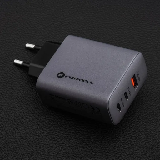 FORCELL F-ENERGY GaN VT-42B utazó töltő 2 x Type C + USB A PD QC4.0 4A 65W szürke - 7