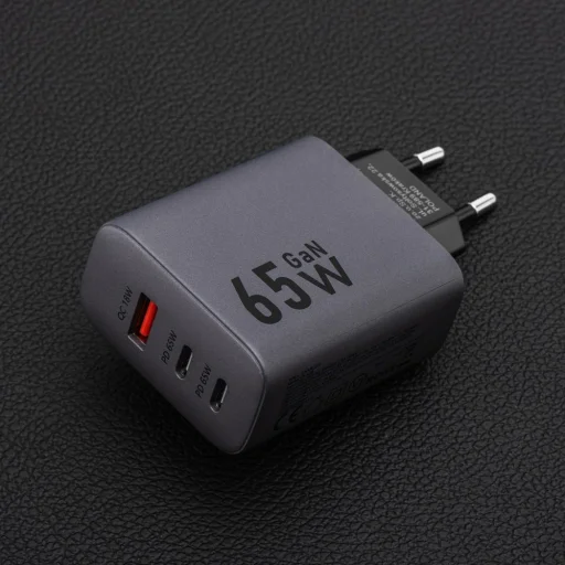 FORCELL F-ENERGY GaN VT-42B utazó töltő 2 x Type C + USB A PD QC4.0 4A 65W szürke - 9