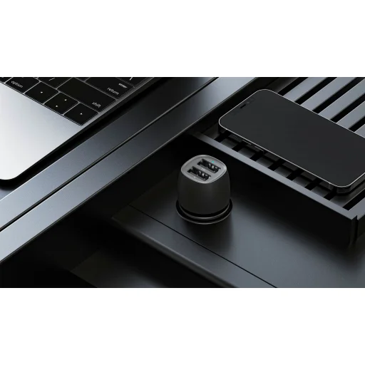 VEGER autós töltő 2 x USB A 3,4A 17W CC316-2A fekete - 2