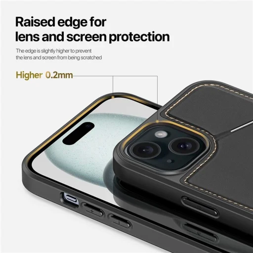 DUX DUCIS tok RAFI II MAG állvánnyal és MagSafe kompatibilitással iPhone 15 Plus fekete - 5