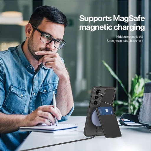 DUX DUCIS RAFI II MAG állványos tok MagSafe kompatibilis SAMSUNG S24 Plus fekete - 9