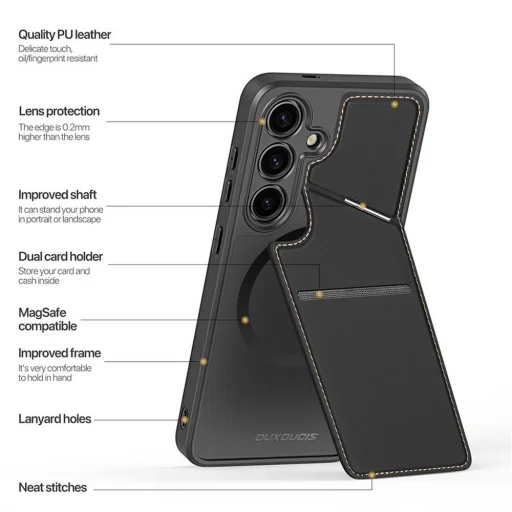 DUX DUCIS RAFI II MAG állványos tok MagSafe kompatibilis SAMSUNG S24 Plus fekete - 10