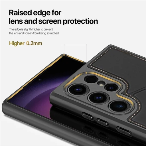 DUX DUCIS RAFI II MAG állványos fliptok MagSafe kompatibilis SAMSUNG S24 Ultra fekete tok - 4