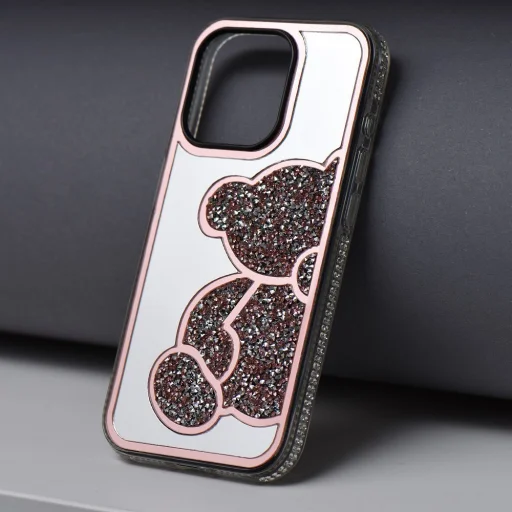 TEDDY BEAR tok iPhone 14 Pro Max rózsaszín tok - 8