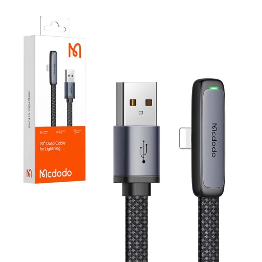 Mcdodo CA-2791 USB-A lightning szögkábellel, 1.8m (fekete) - 4