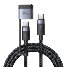 Mcdodo CA-0140 2 az 1-ben USB-C to USB-C + Magsafe 3 kábel, 2m (fekete)