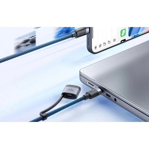 Mcdodo CA-0140 2 az 1-ben USB-C to USB-C + Magsafe 3 kábel, 2m (fekete) - 4