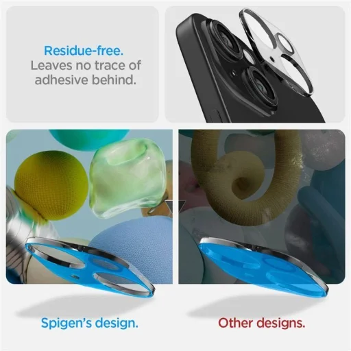 Spigen Optik.tR Ochrana fotoaparátu pre iPhone 15 / 15 Plus - číre 2 ks (tvrdené sklo) - 3