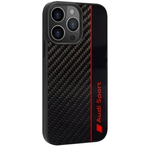  iPhone 13 Pro Max 6.7" fekete/fekete Audi Carbon Fiber Stripe tok - 2
