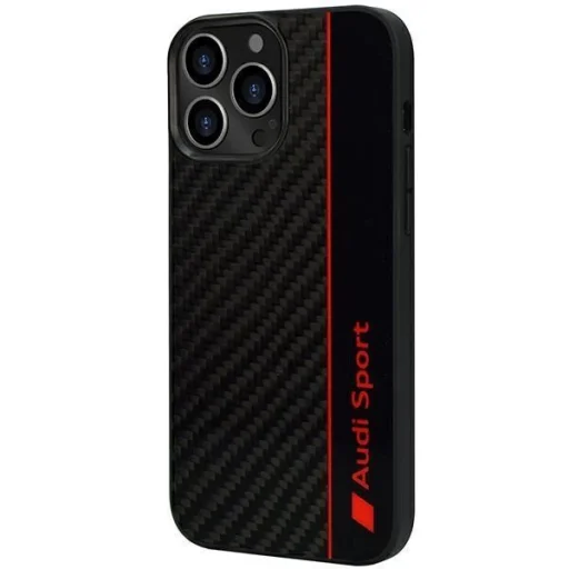  iPhone 13 Pro Max 6.7" fekete/fekete Audi Carbon Fiber Stripe tok - 3
