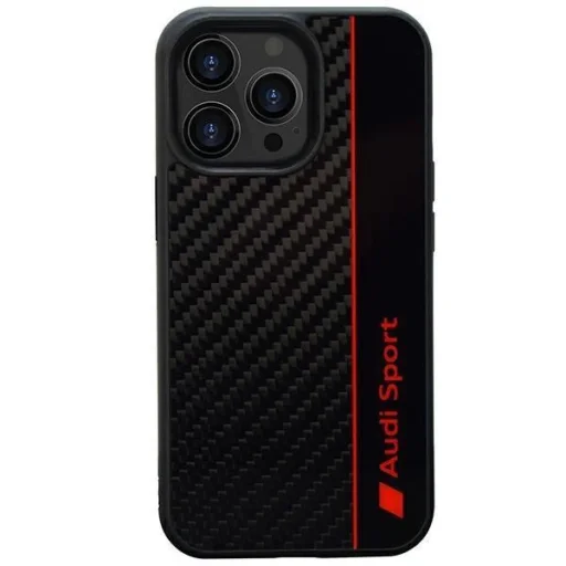  iPhone 13 Pro Max 6.7" fekete/fekete Audi Carbon Fiber Stripe tok - 1