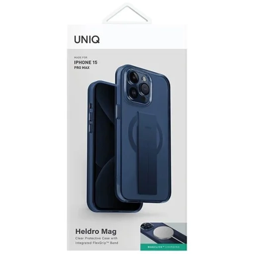 Uniq Heldro Mag Magclick Charging tok iPhone 15 Pro Max - kék - 2