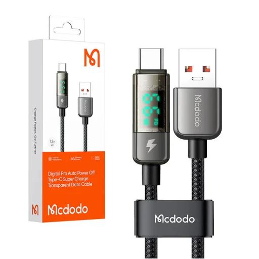 Mcdodo CA-3630 USB-A to USB-C kábel, automatikus kikapcsolás, PD 100W, 1.2m (fekete) - 4