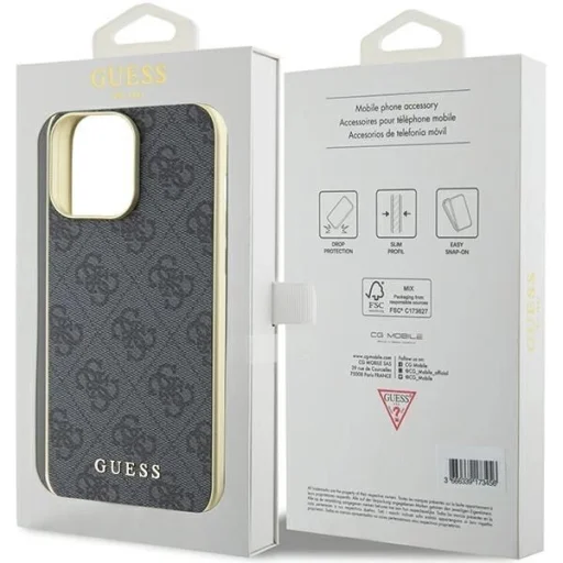 Guess 4G Charms Collection tok iPhone 15 Pro Max - szürke - 8