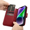 iCarer Wallet tok 2in1 iPhone 14 Plus Anti-RFID bőr fliptok Piros (WMI14220727-RD) thumbnail