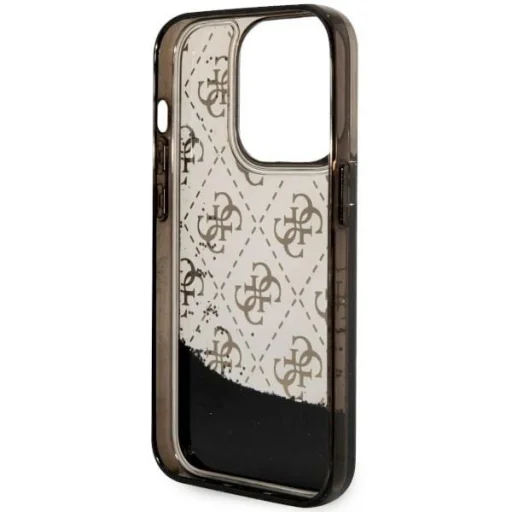 Guess GUHCP14LLC4PSGK iPhone 14 Pro 6.1" fekete/fekete keménytok Liquid Glitter 4G Áttetsző tok - 7