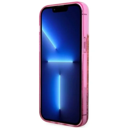 Guess GUHCP14LLC4PSGP iPhone 14 Pro 6.1" pink/pink Liquid Glitter 4G Átlátszó tok - 5