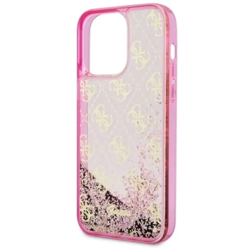 Guess GUHCP14LLC4PSGP iPhone 14 Pro 6.1" pink/pink Liquid Glitter 4G Átlátszó tok - 6