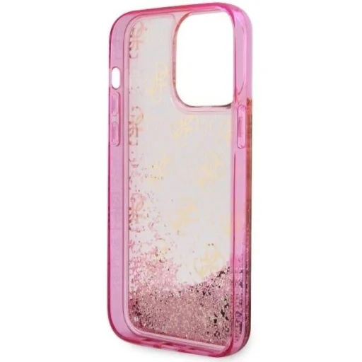 Guess GUHCP14LLC4PSGP iPhone 14 Pro 6.1" pink/pink Liquid Glitter 4G Átlátszó tok - 7