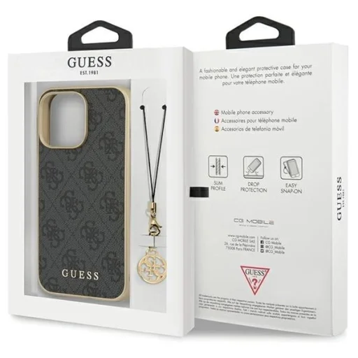 Guess 4G Charms Collection tok iPhone 14 Pro - szürke - 8