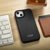 iCarer CE Prémium Bőr Fliptok iPhone 14 Plus mágneses fliptok MagSafe fekete (WMI14220715-BK) tok thumbnail