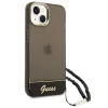 Guess GUHCP14SHGCOHK iPhone 14 6.1 "fekete / fekete keménytok Translucent Pearl Strap thumbnail