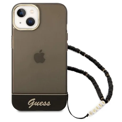 Guess GUHCP14SHGCOHK iPhone 14 6.1 "fekete / fekete keménytok Translucent Pearl Strap - 2