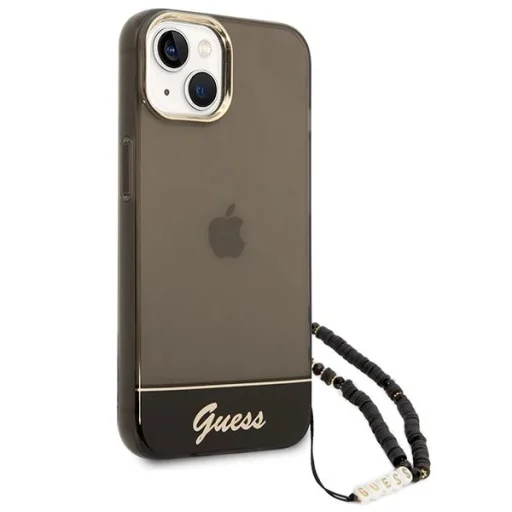 Guess GUHCP14SHGCOHK iPhone 14 6.1 "fekete / fekete keménytok Translucent Pearl Strap - 3