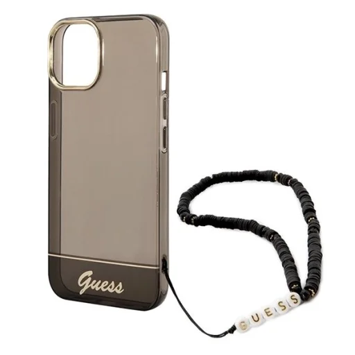 Guess GUHCP14SHGCOHK iPhone 14 6.1 "fekete / fekete keménytok Translucent Pearl Strap - 5