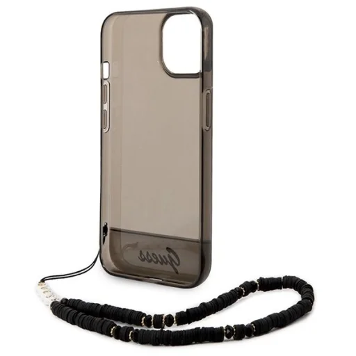 Guess GUHCP14SHGCOHK iPhone 14 6.1 "fekete / fekete keménytok Translucent Pearl Strap - 6