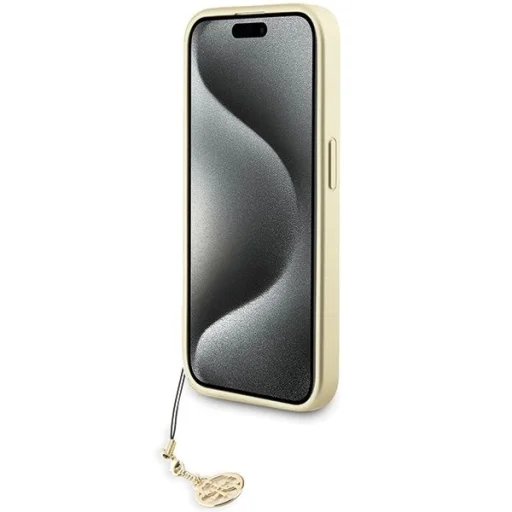 Guess GUHCP15LGF4GGR iPhone 15 Pro 6.1" szürke/szürke tok 4G Charms Collection - 5