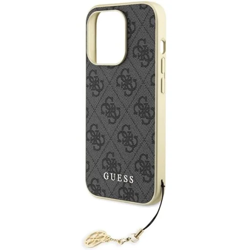 Guess GUHCP15LGF4GGR iPhone 15 Pro 6.1" szürke/szürke tok 4G Charms Collection - 6