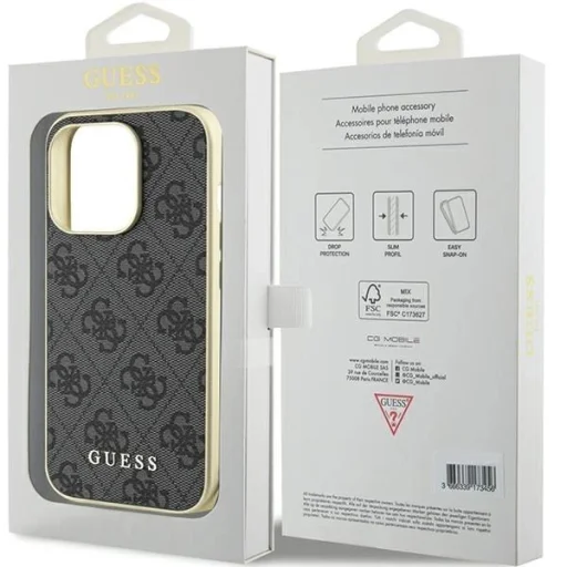 Guess GUHCP15LGF4GGR iPhone 15 Pro 6.1" szürke/szürke tok 4G Charms Collection - 8