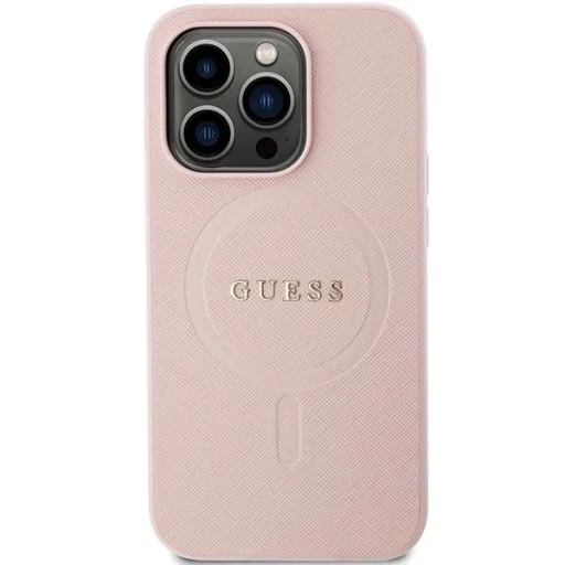 Guess GUHMP14XPSAHMCP tok iPhone 14 Pro Max számára - rózsaszín Saffiano MagSafe - 3